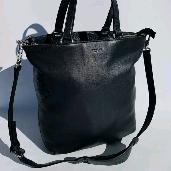 Tous Handbags - Tous Leather Black Tote Stachel Crossbody Bag
